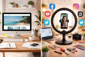 website vs social media