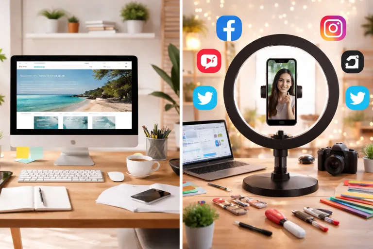 website vs social media